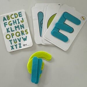 Koala Crate Alphabet Learning Cards with Blue and Green Letters